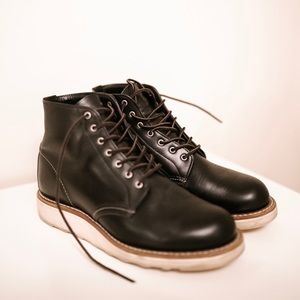 Red Heritage Boots: gently worn